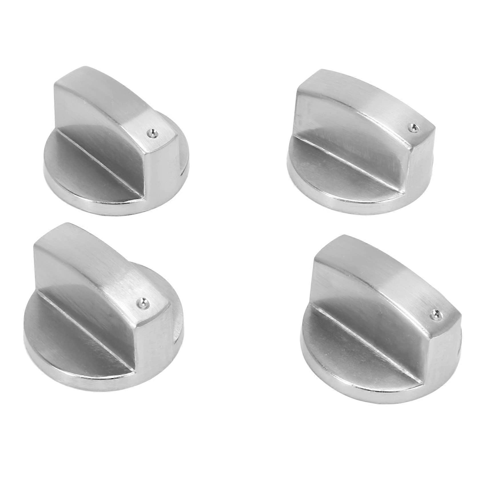 Cooker Knobs 4Piece Universal 6mm Silver Oven Knob Adapters for Stove Surface Control Locks
