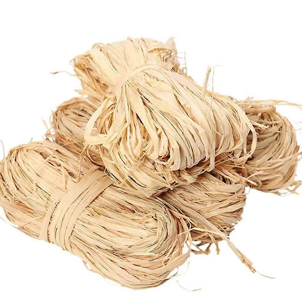 6Pcs Natural Paper Ribbon for Florist Bouquets Decoration Crafts Christmas Ribbon