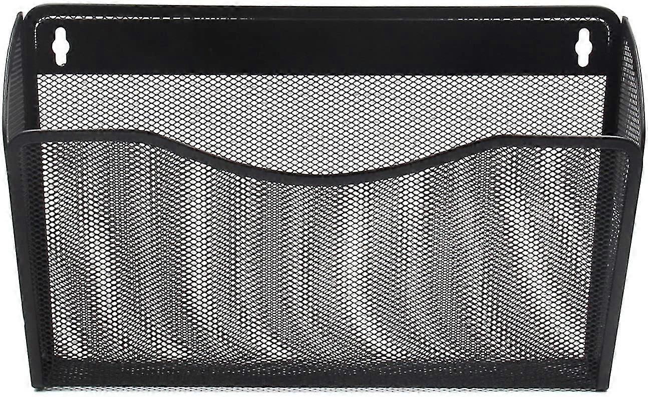 Wall Mount File Organizer Single Pocket Vertical Hanging File Folders Holder Paper Rack For Office Home,-1 Pocket-silver