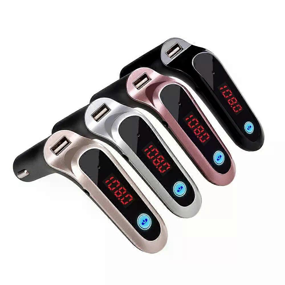 5 in 1 Multifunction Car FM Transmitter Bluetooth Handsfree Car Kit Mp3 Player USB Charger Freq Voltage Display Auto Accessories
