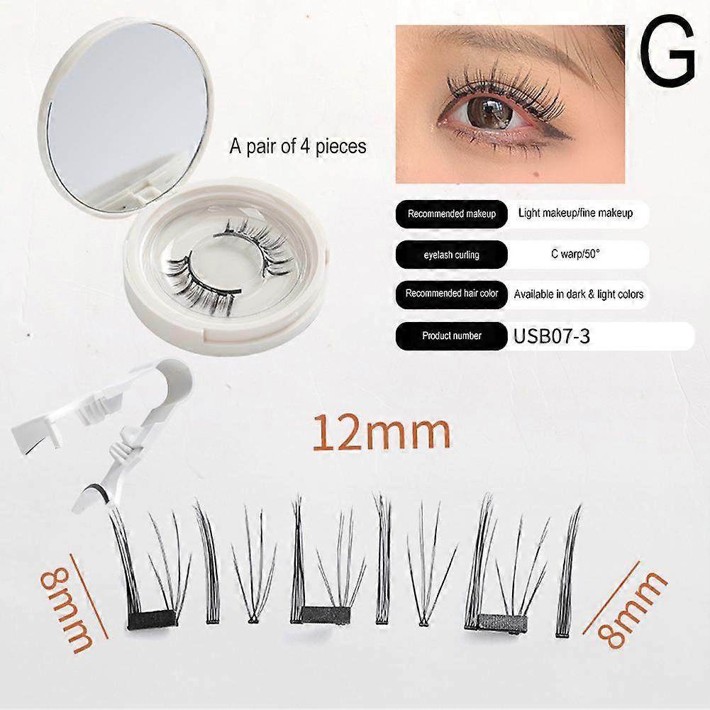 3D Magnetic False Eyelashes With Clip For Make up Natural Lash 1 Pair