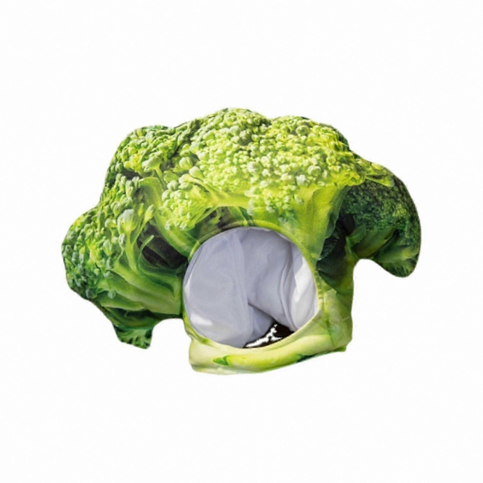 Funny Broccoli Plush Hat Soft Cosplay Headgear Costume Accessory Gift Idea