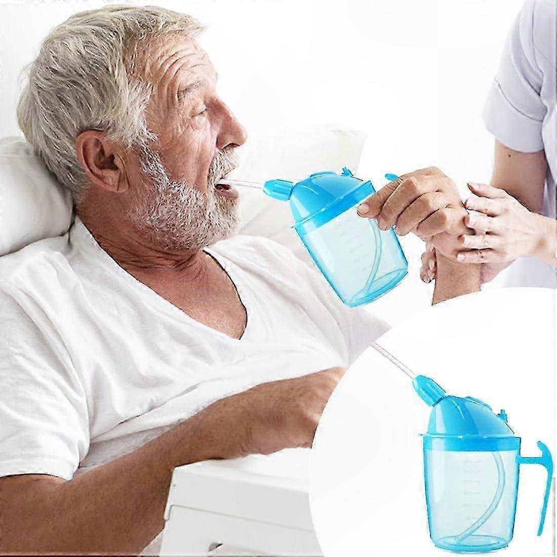 Spill-Proof Feeding Cup for Adults, Easy-Grip Disabled Drinking Solution