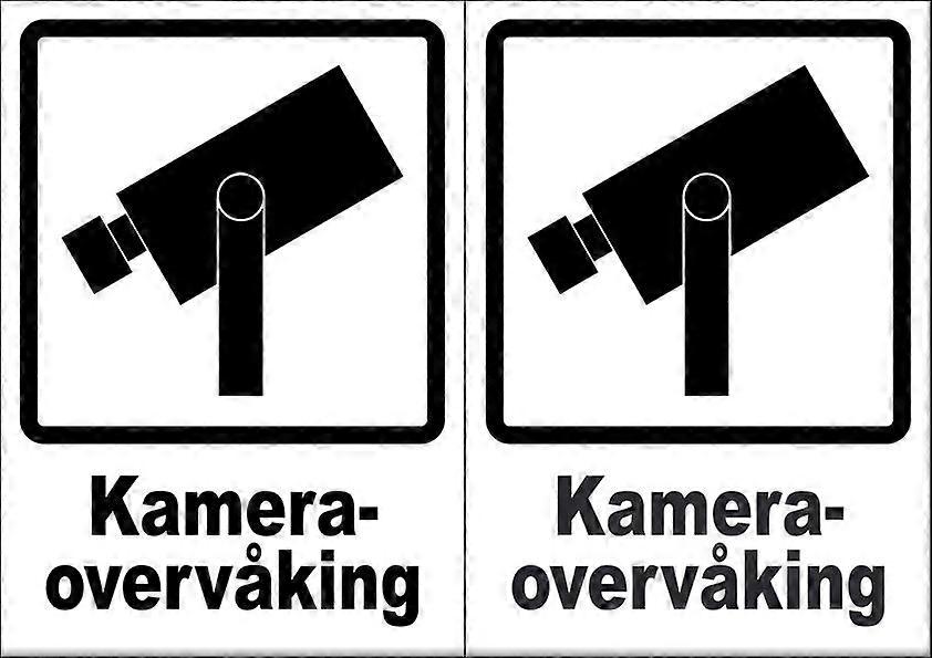 2-Pack - Kameraovervåking - Skilt (A5)