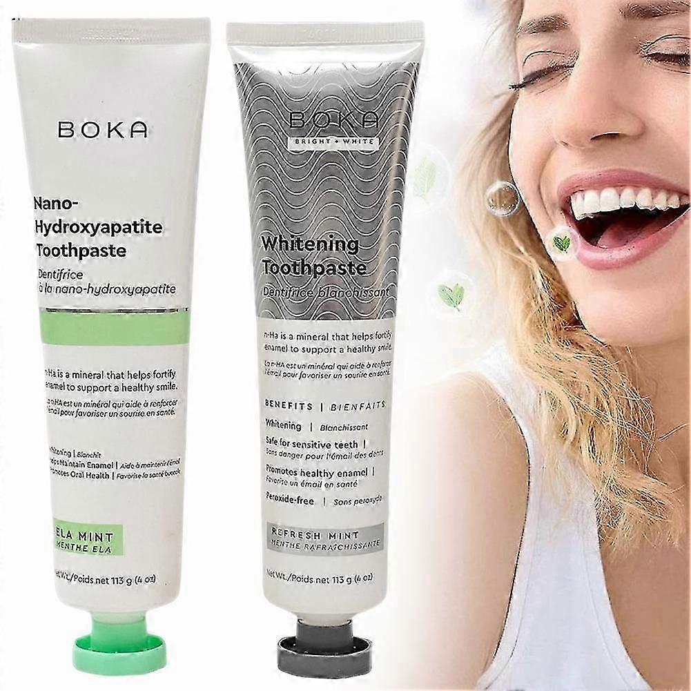 Fluoride-Free Mint Toothpaste for Sensitive Teeth and Gums - Gentle Whitening Formula for Daily Home Use