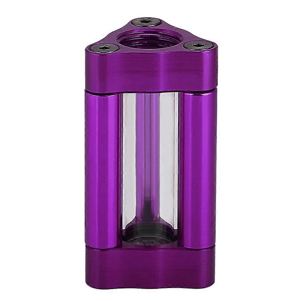 B-SLFIL-T Acrylic Computer Water Cooling Filter Double Internal Joint G1/4' Thread (Purple)