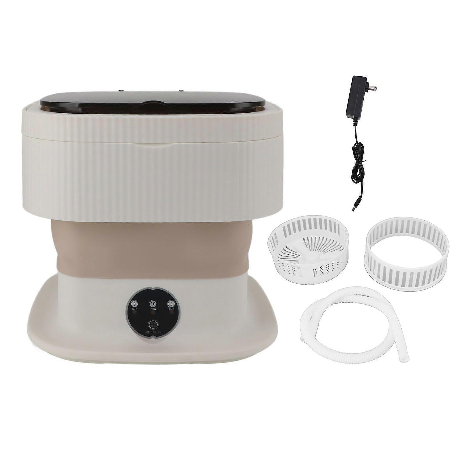 Mini Foldable Washer 60W 10L Capacity IPX4 Waterproof Portable Washing Machine for Dorm Travel