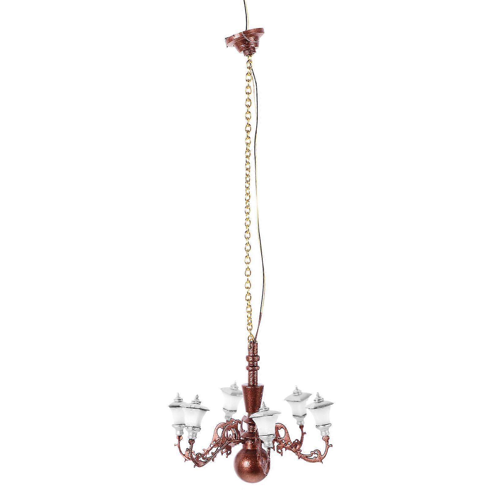 Miniature Lamp Tiny House Chandelier Lamp for Decoration Doll Accessory