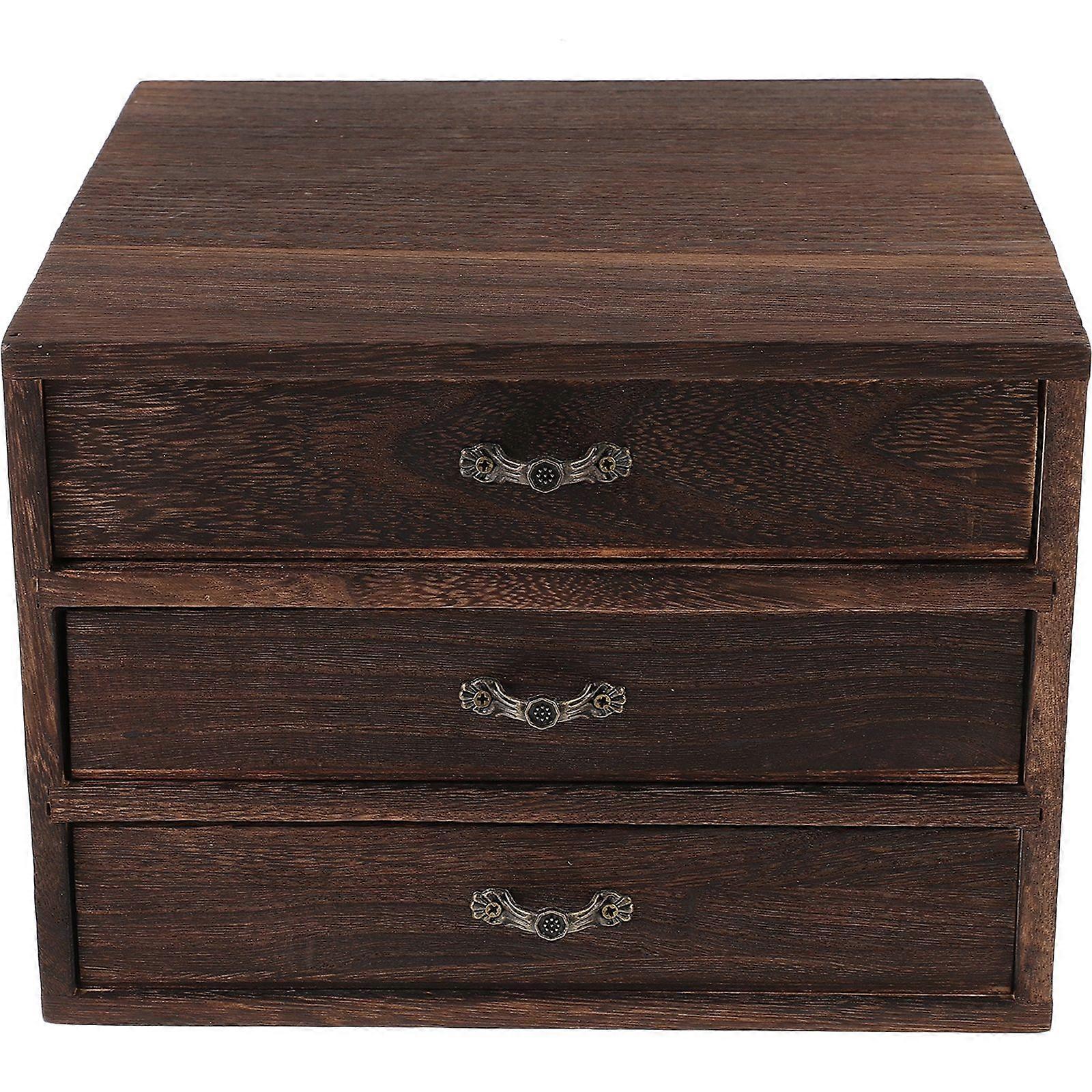 Desktop Storage Drawer Desktop Drawer Vintage Wood Drawer Wood Storage Box