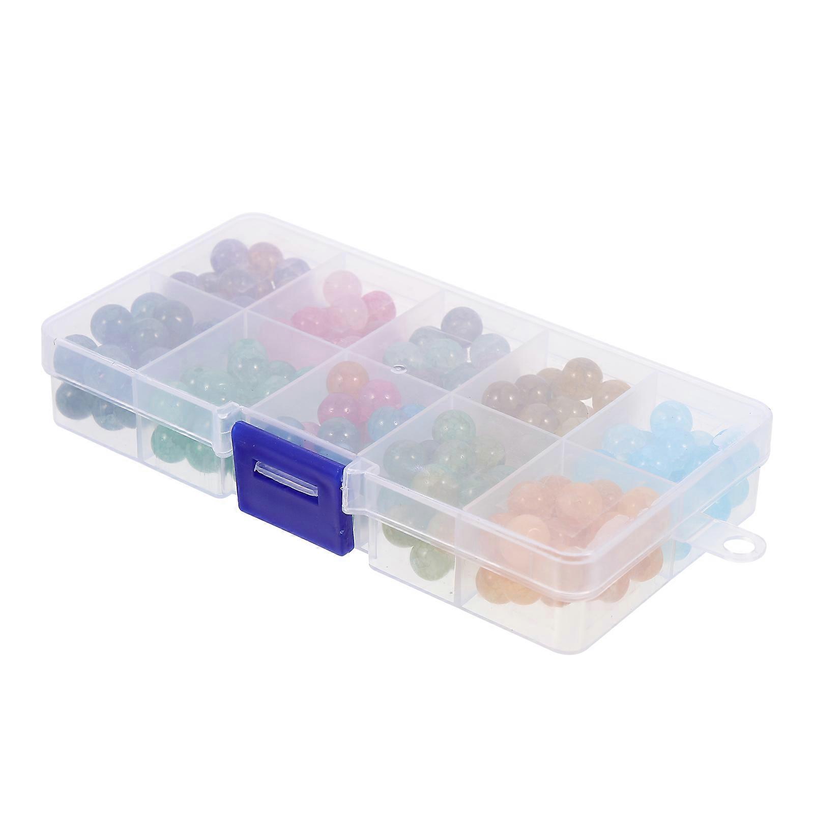 Crackle Glass Beads for Bracelet Making Materials 200Pcs Assorted