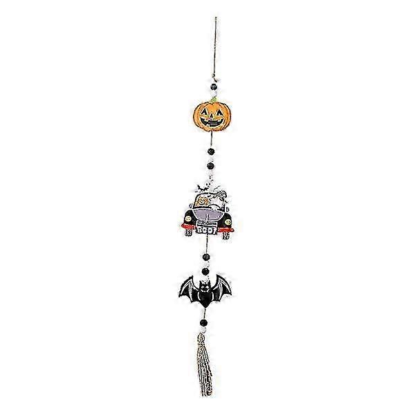 Halloween hanging ornament, wooden bead decoration spider haunted house decoration