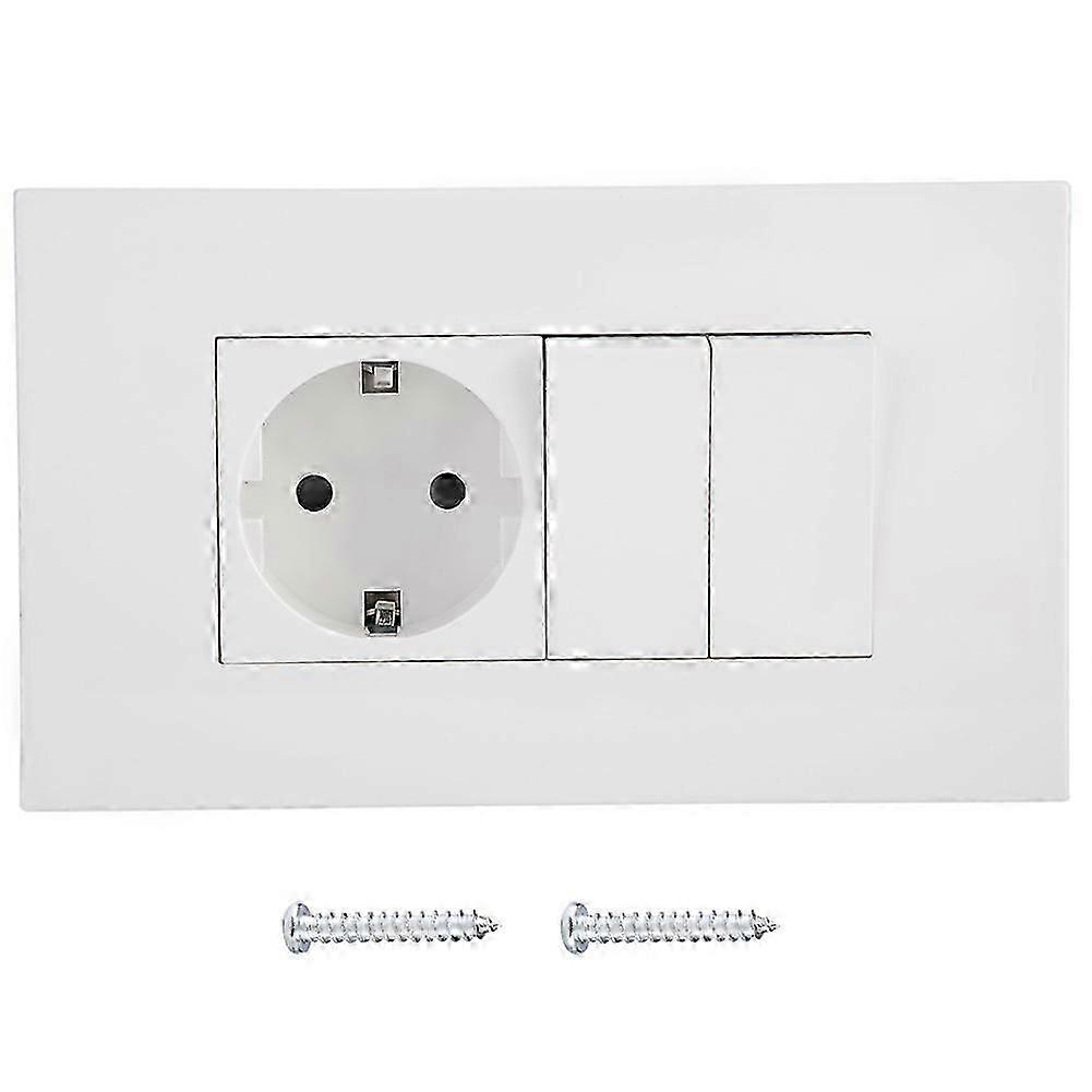 Single Outlet Wall Mounted Plug Adapter Socket with Double Switch(GB Plug)