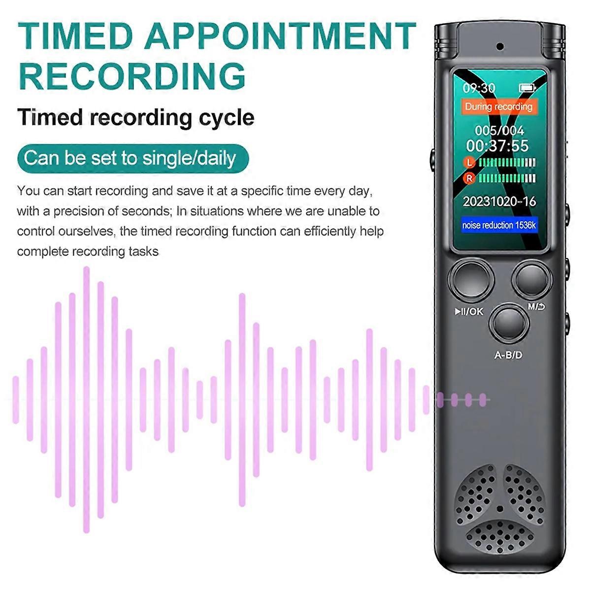 Digital Voice Recorder Player Noise Reduction WAV Record Pen, 8GB