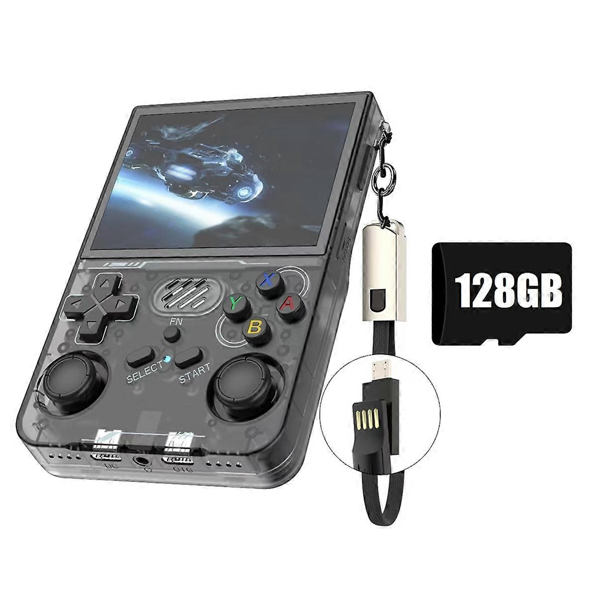 R36XX Console de jeu portable rétro 128G 30000+jeux pour enfant cadeau B