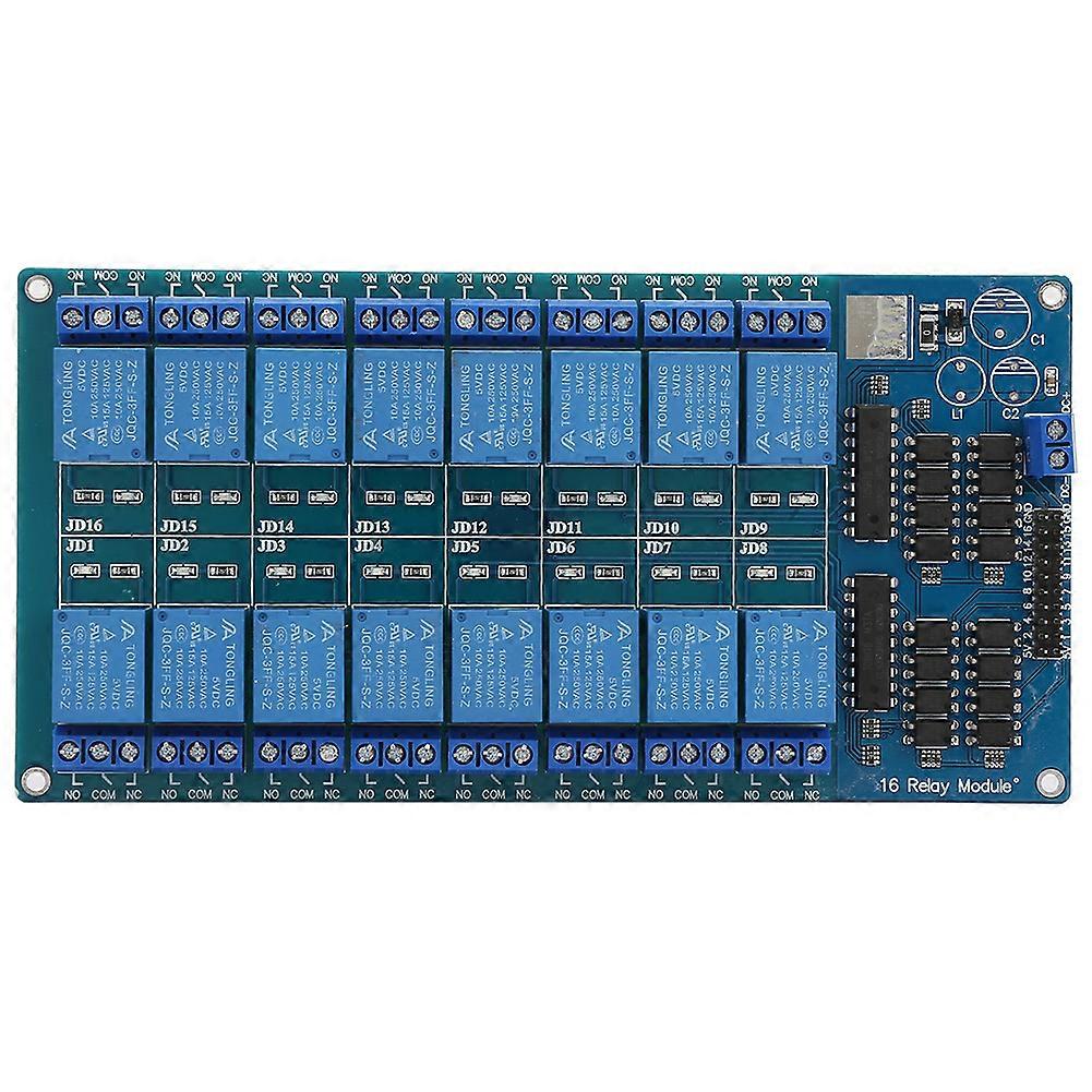 16 Channel 5V Relay Module Control Board with Optocoupler Protection for Microcontroller Module