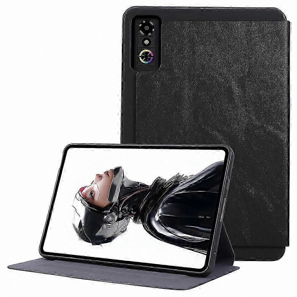 Shockproof PU Leather Case with Stand for  RedMagic Astra Tablet, Black Cover