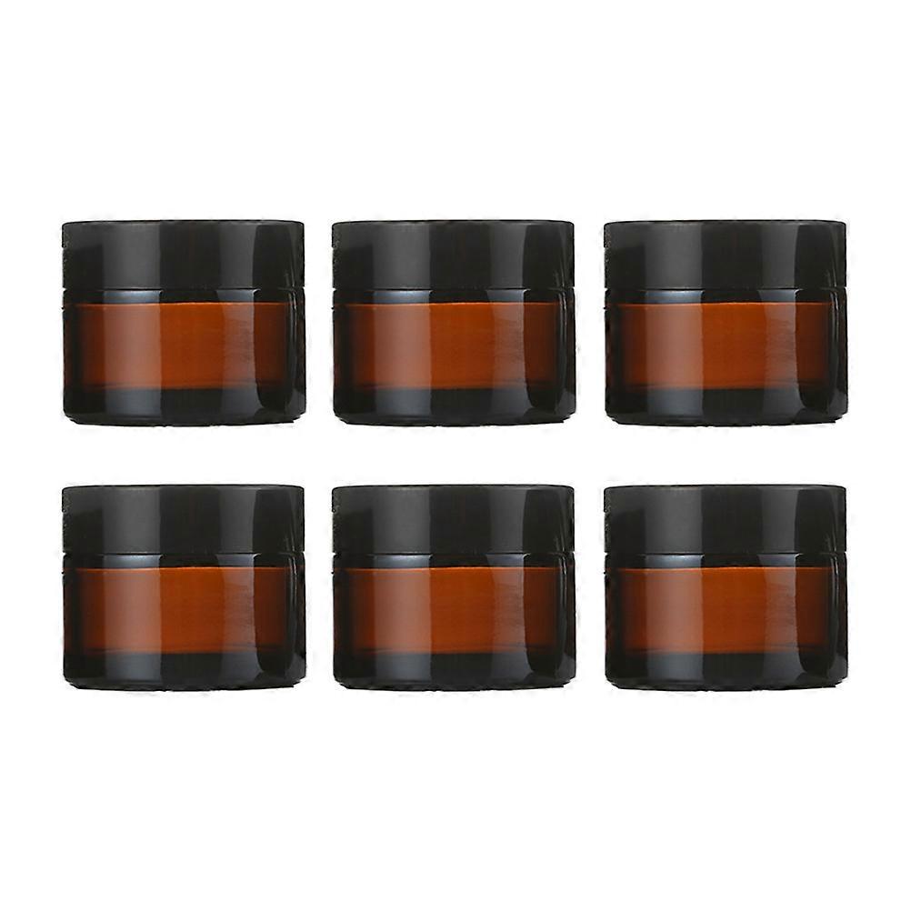 Empty Makeup Bottles Glass Storage Holder for Cream 6Pcs Subpackaging