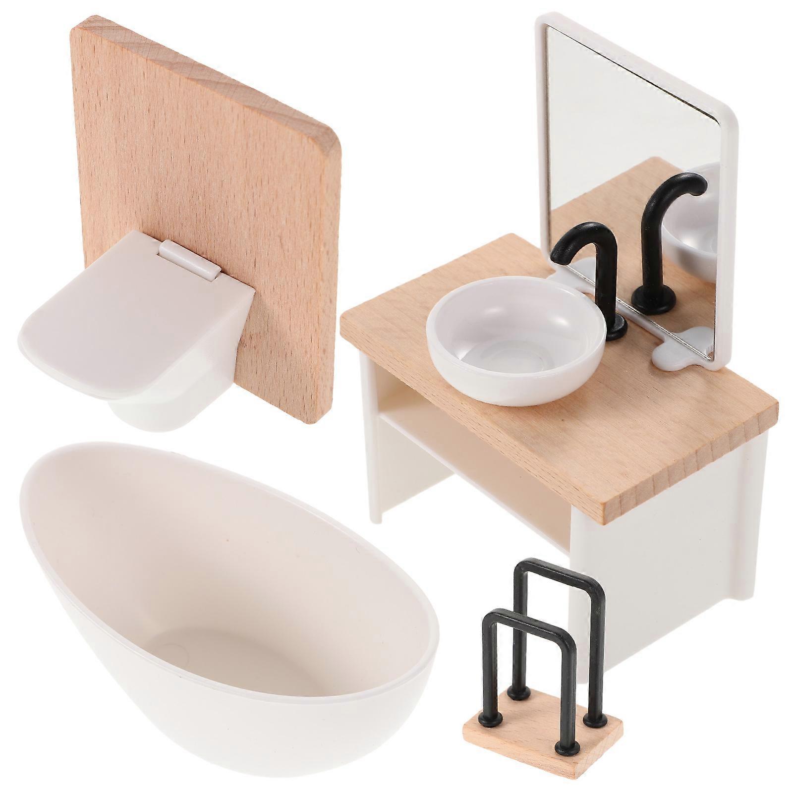 Dollhouse Bathroom Sink and Cabinets for Decor 2Sets Assorted Color