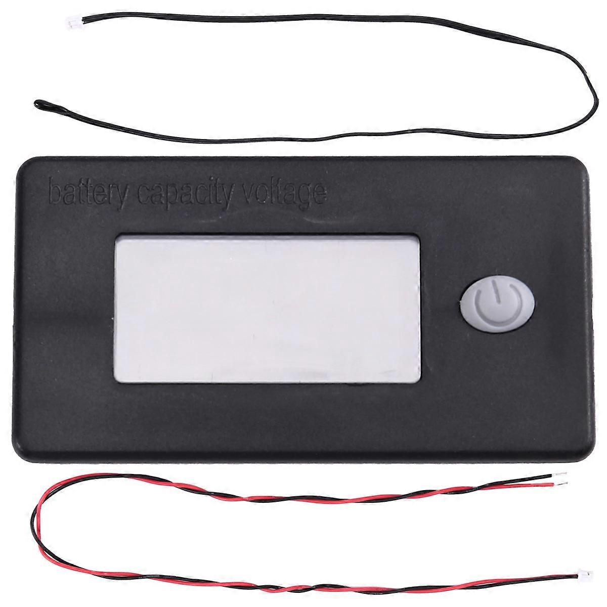 Golf Cart Battery Meter LCD Display Voltmeter 10-100v Volt Meter Temperature Gauge for Rv Vehicles C