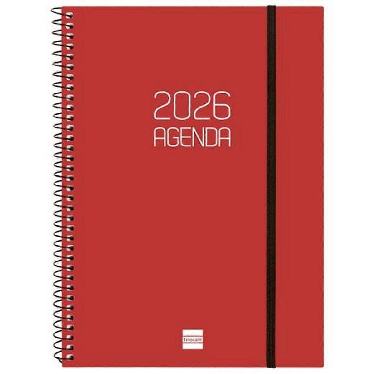 Diary Finocam OPAQUE Burgundy A5 15,5 x 21,2 cm 2026