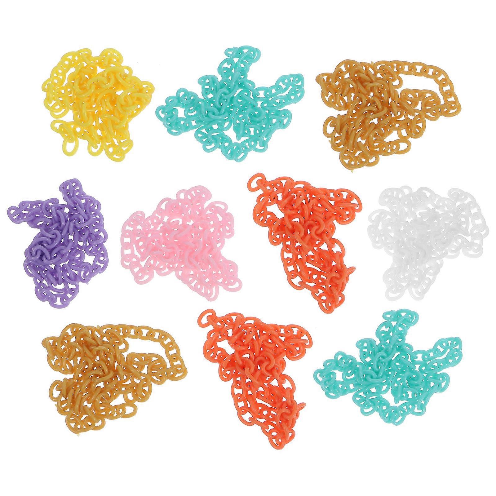 Plastic Chains Chain for DIY Jewelry Making Supplies 10Pcs Assorted