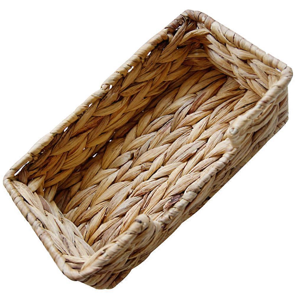 Decorative Woven Storage Basket for Cosmetic Storage 4Pcs Set in Light Brown