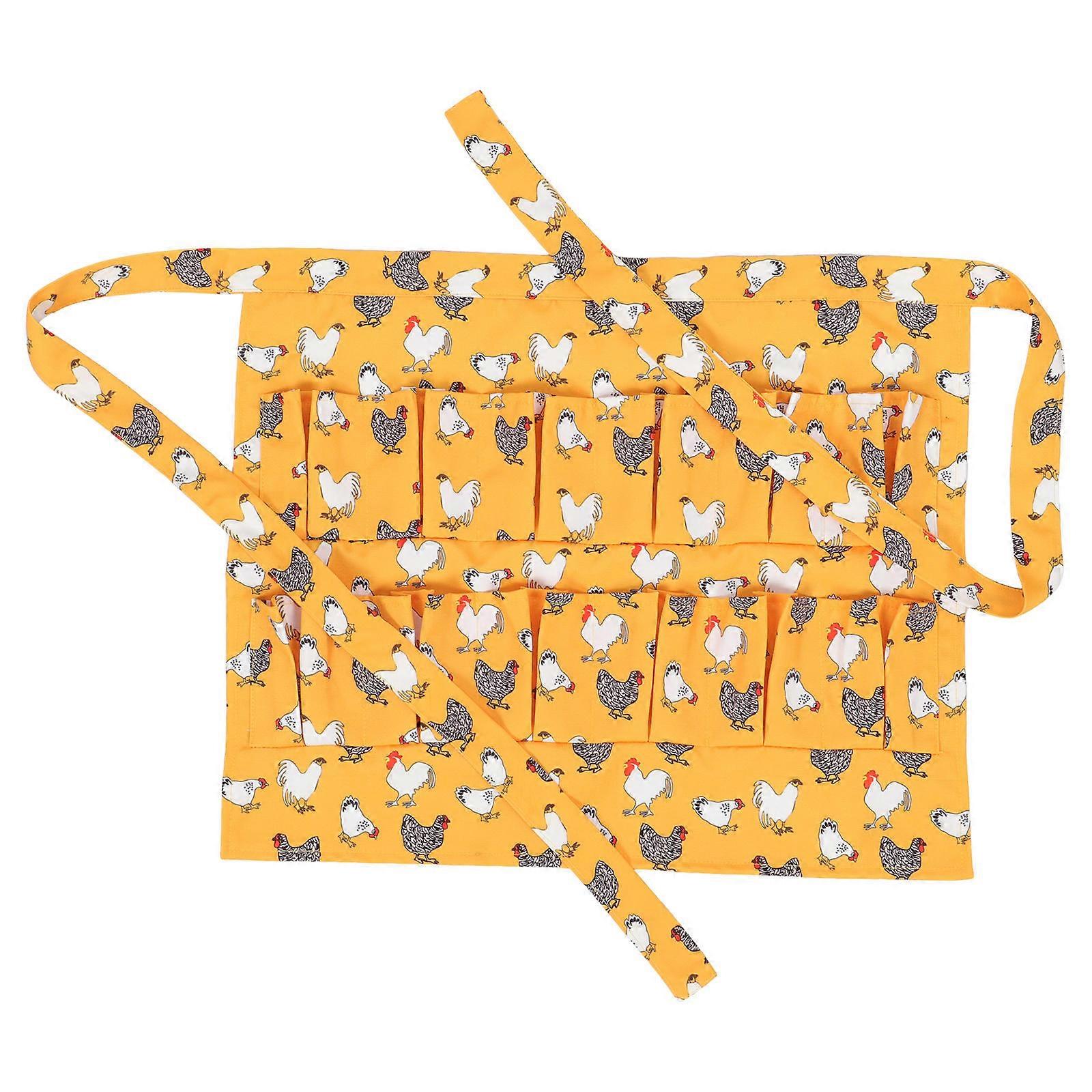 Farm Use Egg Holding Apron For Adults 48X40CM Yellow Ideal For Egg Gathering And Collecting Hold Small Items 2Pcs