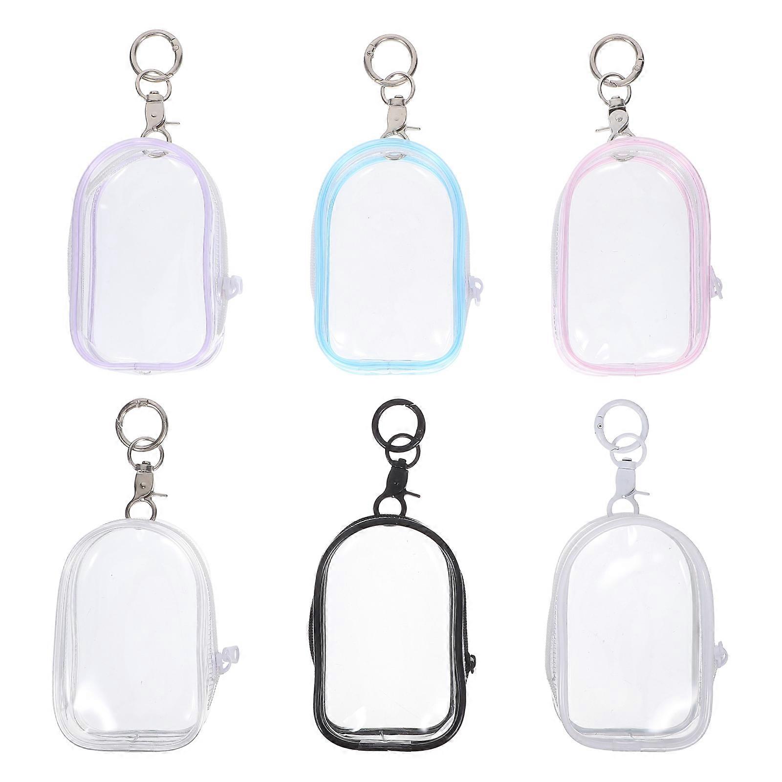 Clear Figure Display Bag Mini Spherical Display Case for Collectibles Assorted Plastic Material Dustproof Function 6Pcs