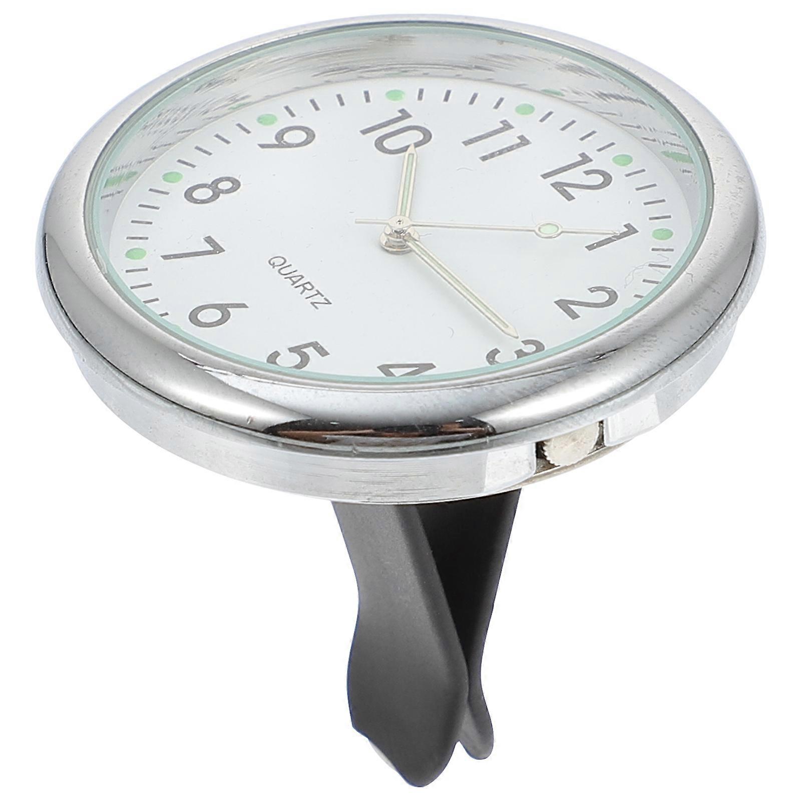 Adhesive Car Clock Vehicle Clocks for Dashboard 7Sets Auto Digital Clock White