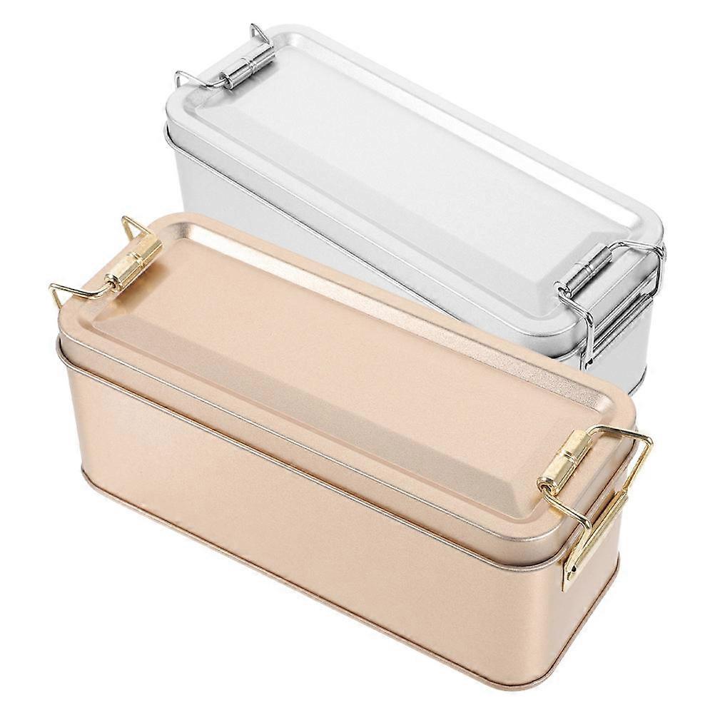 Metal Cookie Tin Rectangular Containers for Wedding Favors 6Pcs Pack