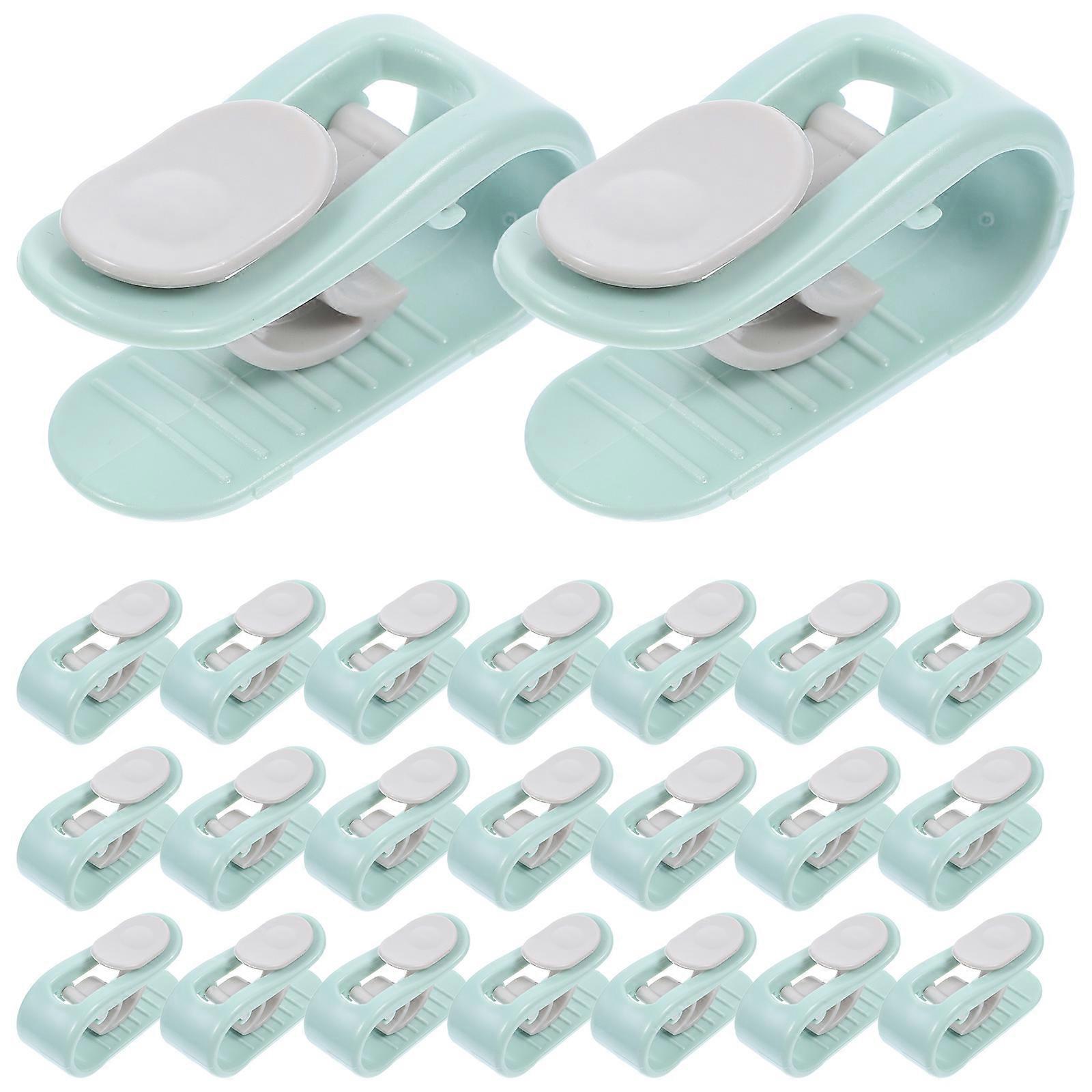 Bed Sheet Clips Clip for Quilt Cover Fixing 200Pcs Light Green