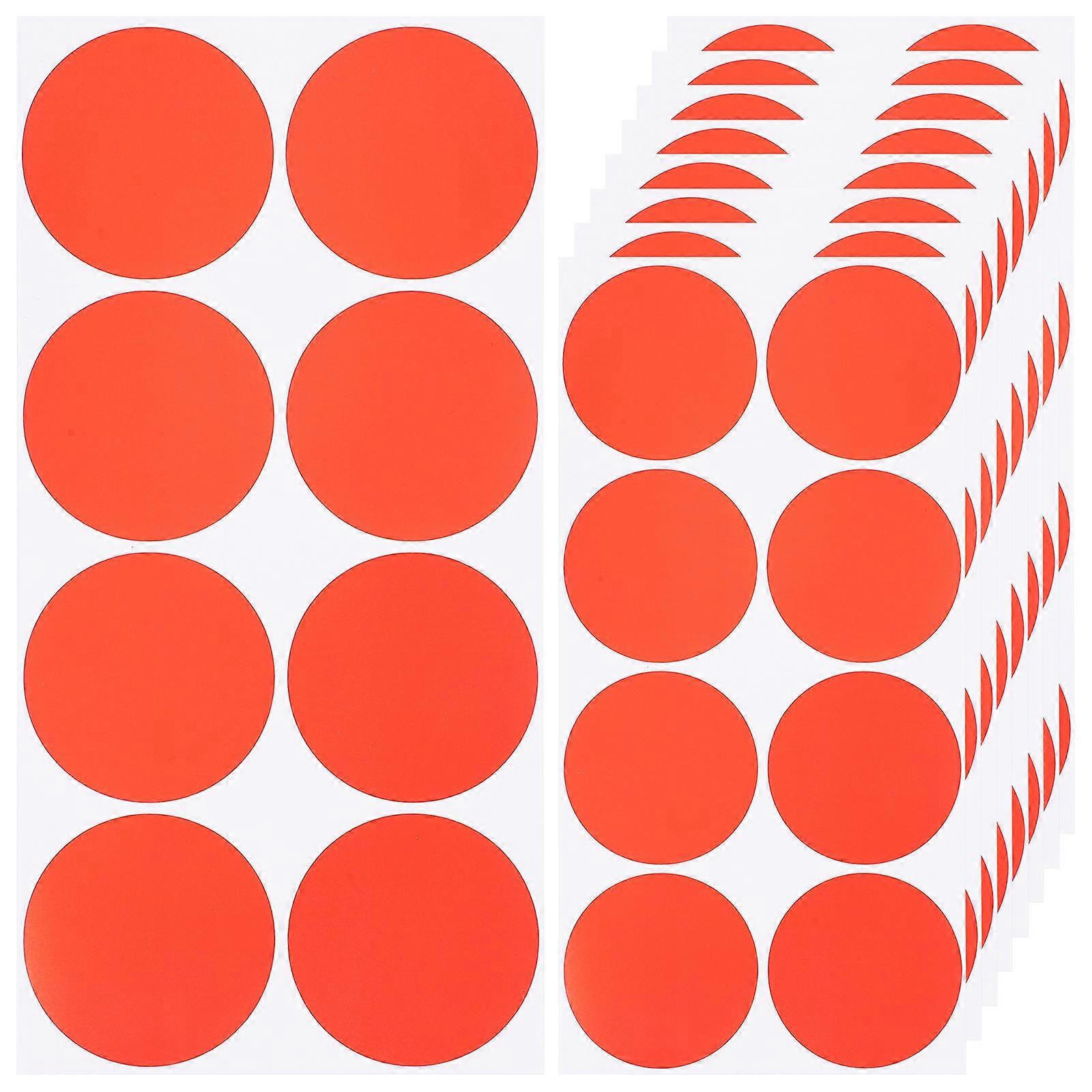 Red Round Stickers Adhesive Colored Dot Stickers for Home 100 Sheets