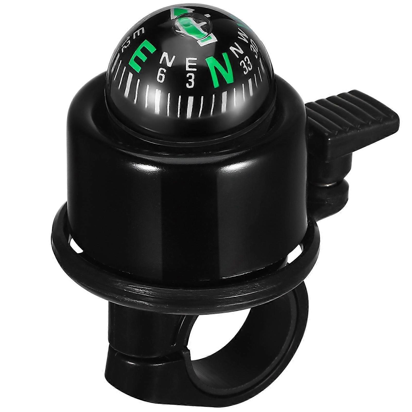 Mountain Bike Bell Warning Compass Function 3Pcs Black Riding Equipment