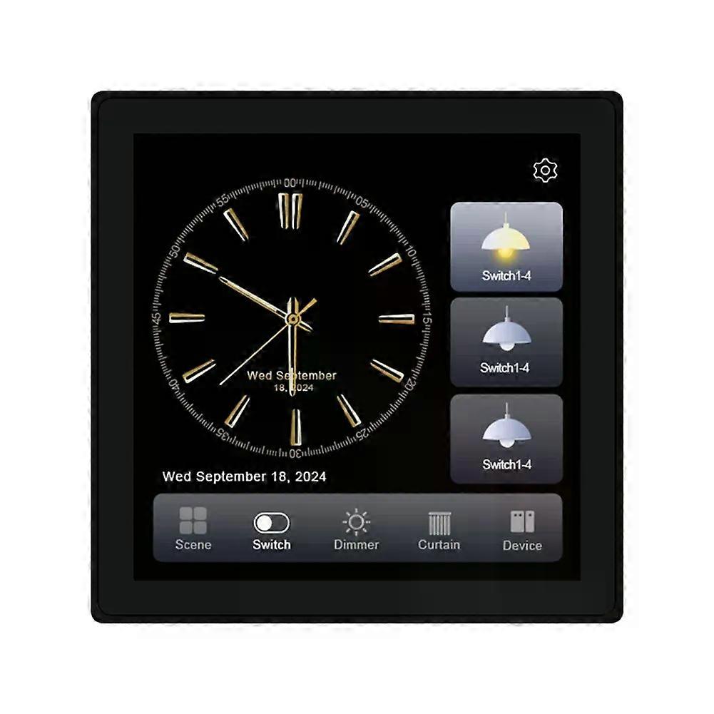 Tuya T3E Pro Smart Control Panel Switch Touch Screen Panel Switch Zigbee I ntelligent Home Wall Push Light Switch Black ABS