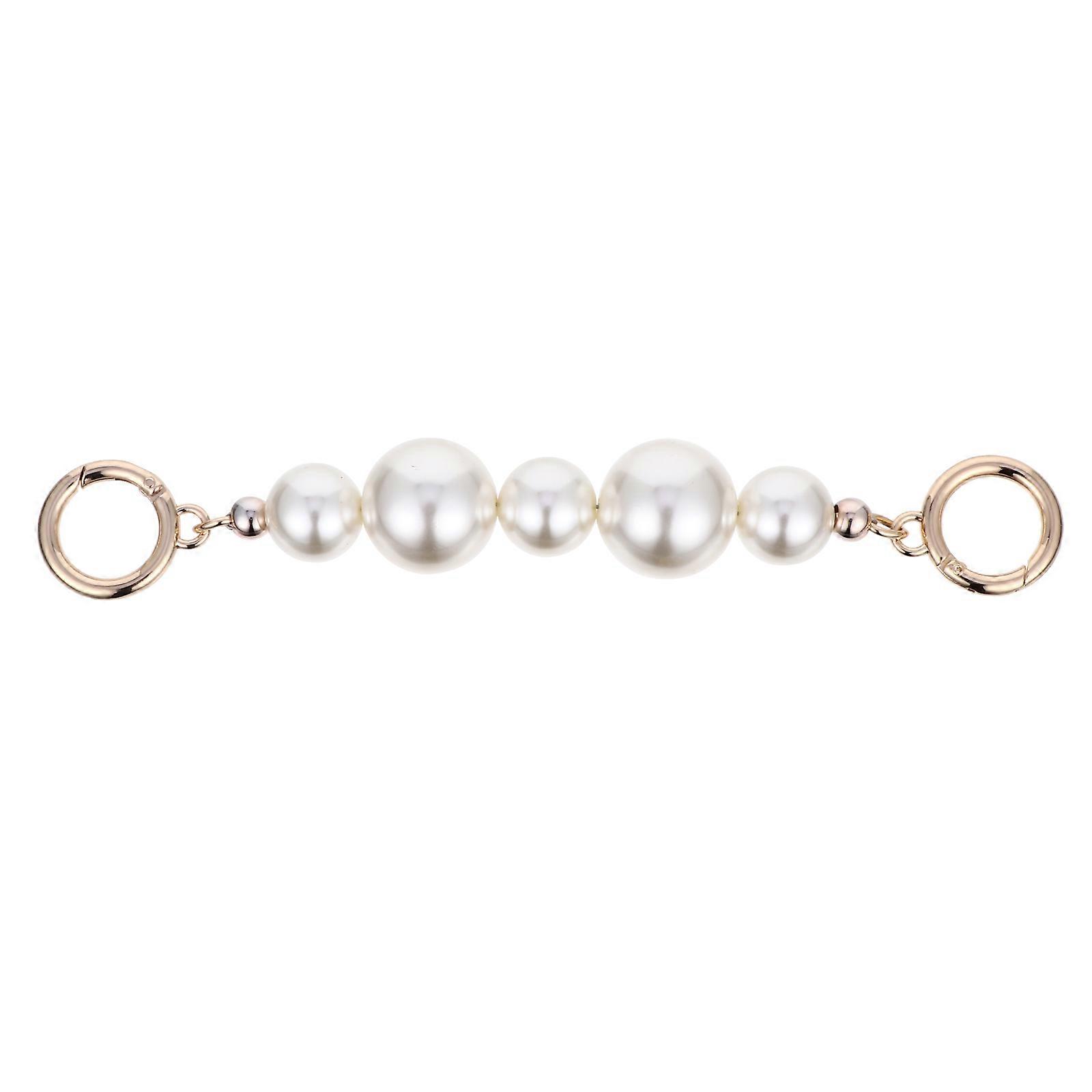 Artificial Pearl Bag Strap Handbag Decoration Diy Projects Fashion Enhancement 7.5×1.2×0.8in 1Set