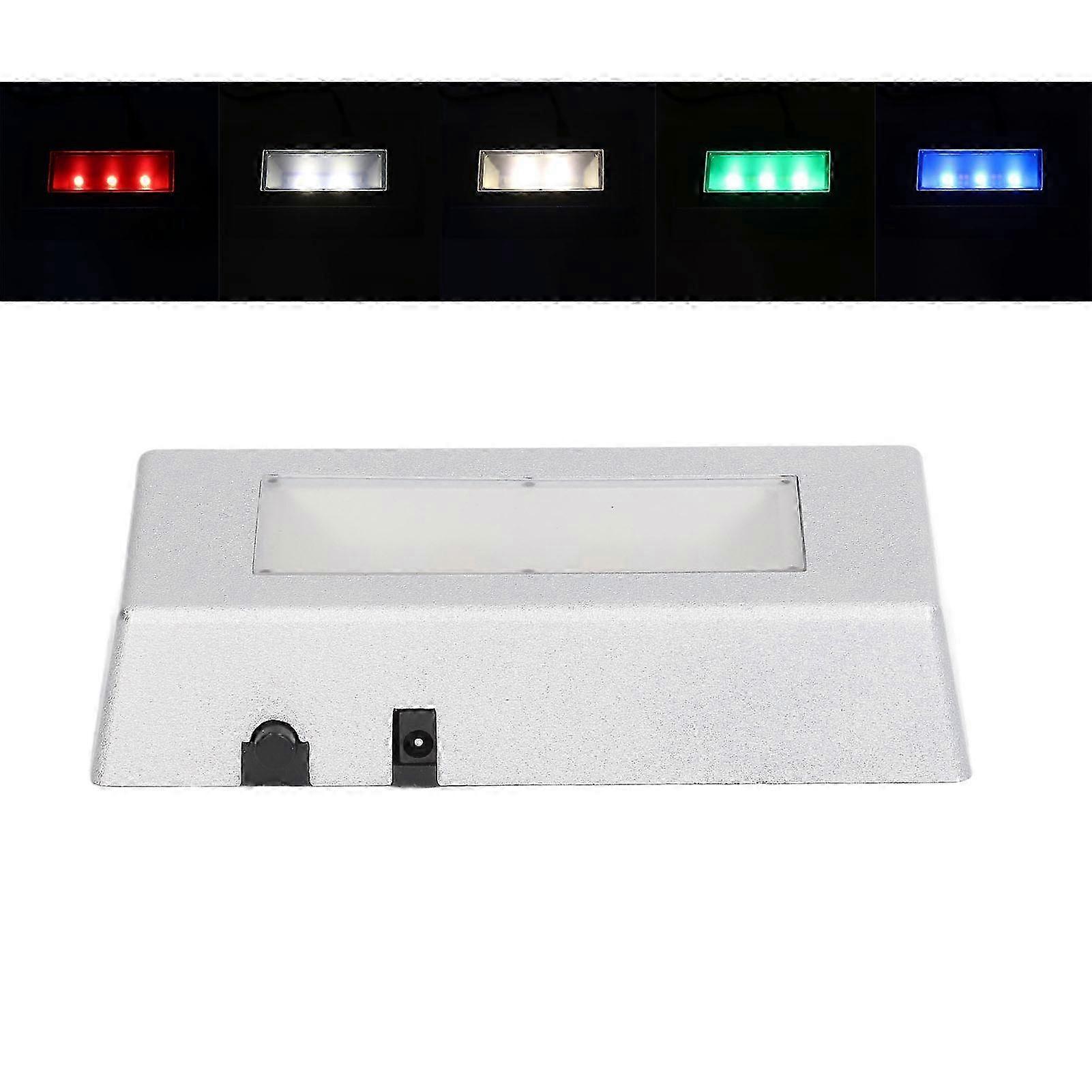 25-26 LED Display Base Multi Mode Lighting Silver Rectangular LED Light Display Base with USB Cable for Jewelry Crystals