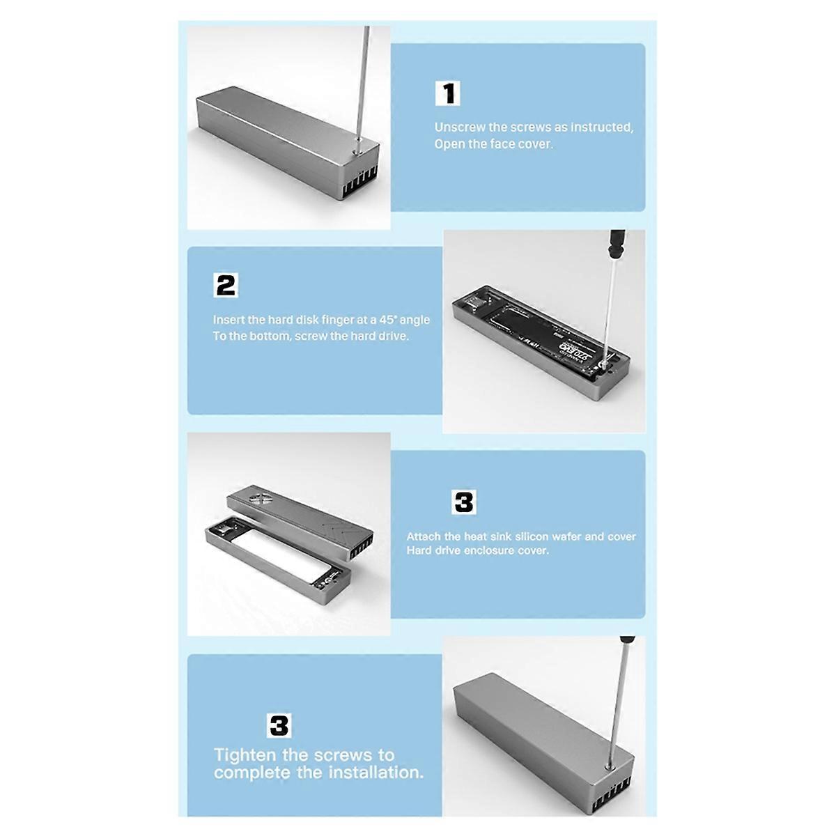  20G M.2 Solid State Drive Box NGFF-NVME Dual Protocol External Reading Notebook Mobile Phone Off