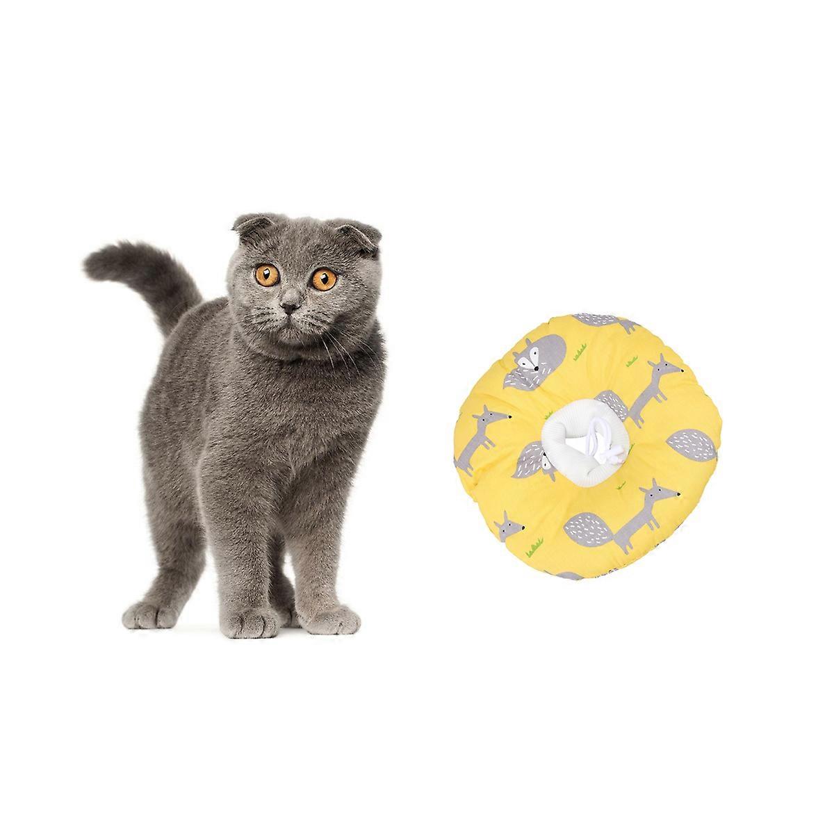 Cat Collar Creative Pattern Circle Shape Injury Prevention 10cm Diameter 1Pack