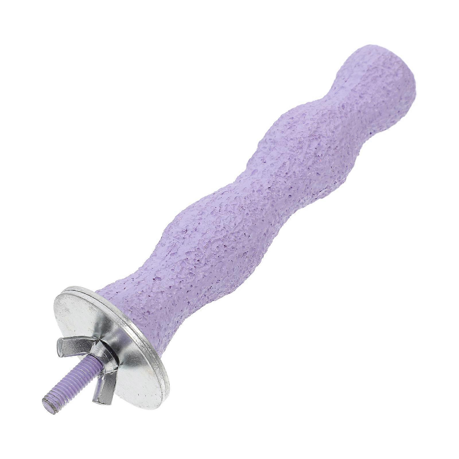 Natural Wood Bird Perch for Parrot Grinding Nail 2Pcs Violet Cage Accessories