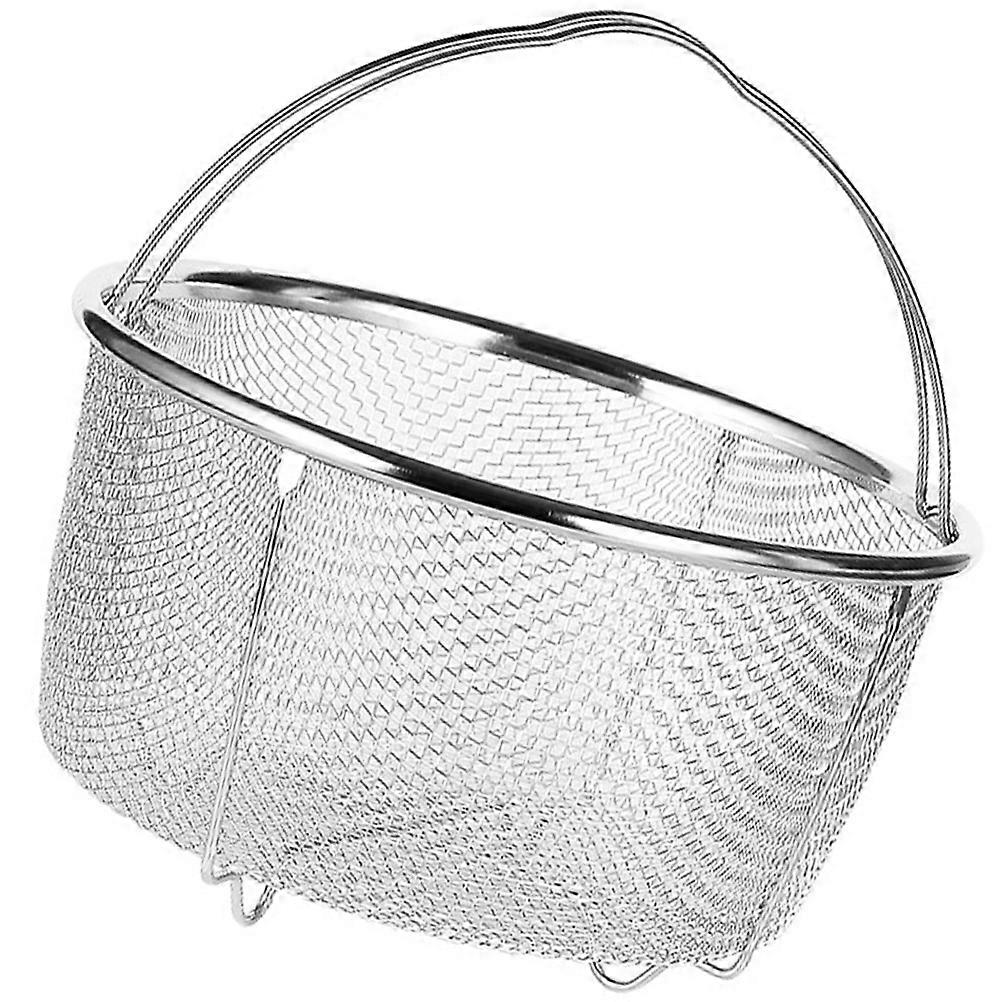 Silver Metal Draining Basket Kitchen Basket for Washing 2Pcs