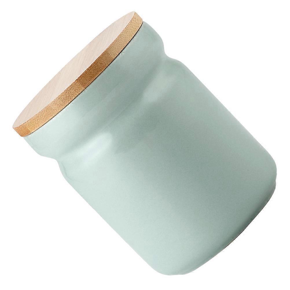 Lidded Tea Canister Ceramic Pot for Tea Storage 2Pcs