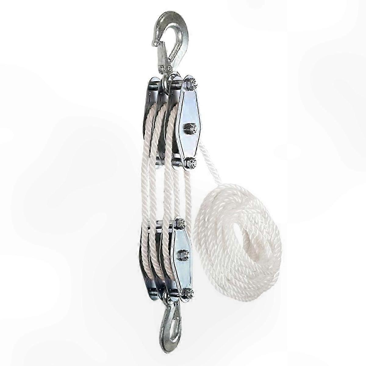 High-Strength Pulley Hoist with 15m Rope for Rigging and Load Handling