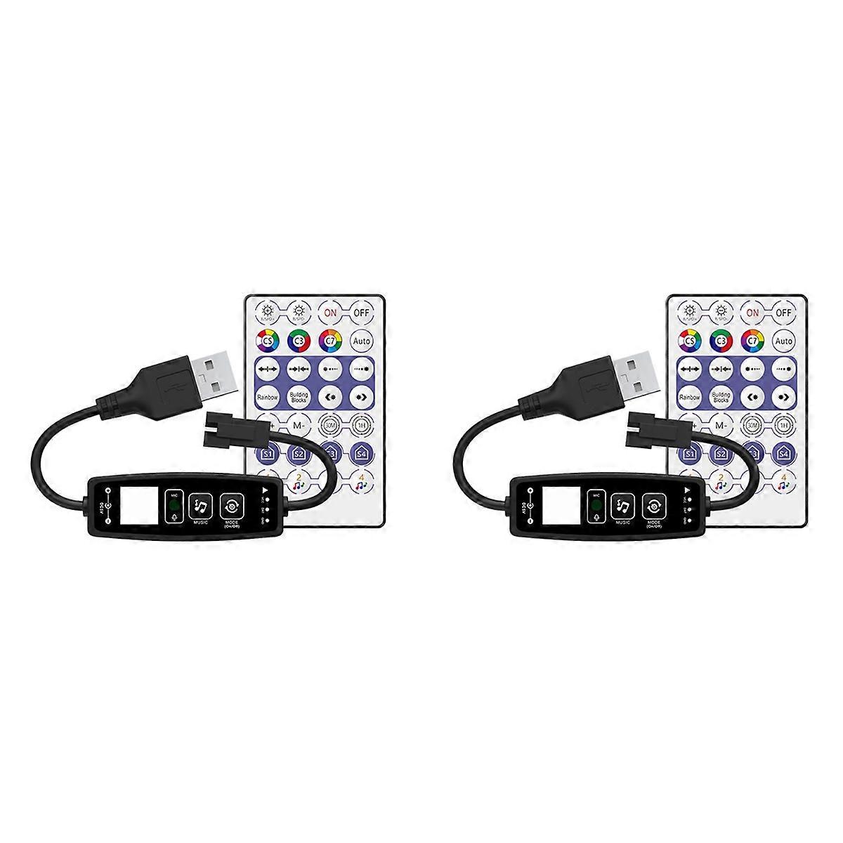 WS2811 WS2812B LED Controller Bluetooth Music 28Keys Remote Control for Individual Addressable RGB S