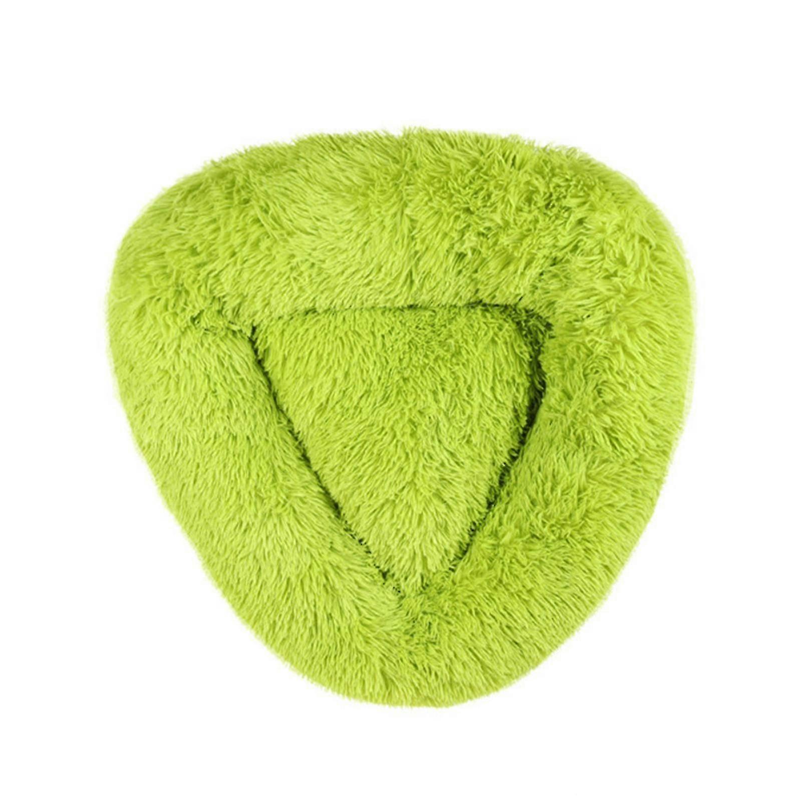 Cozy Triangle Dog Bed Anti-anxiety Deep Sleep Plush Warm Breathable Soft Touch Feel Trendy Design Pet Nest (xq)