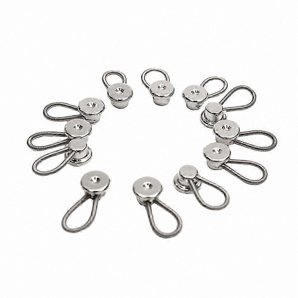 Adjustable Metal Buckles for Clothing with Elastic Extension 10 Pieces