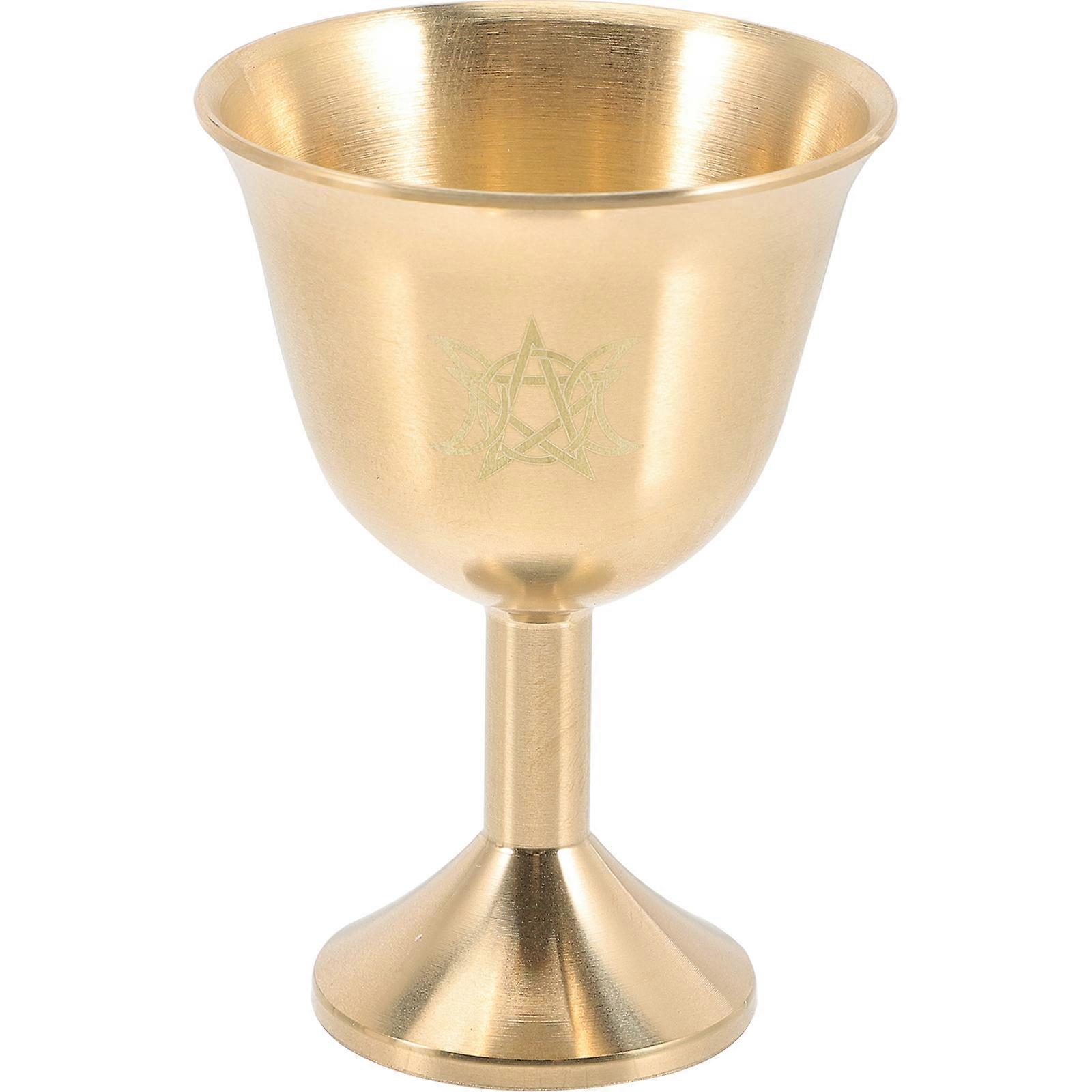 Golden Copper Cup for Home Use 2Pcs Desktop Offering Wine Cup