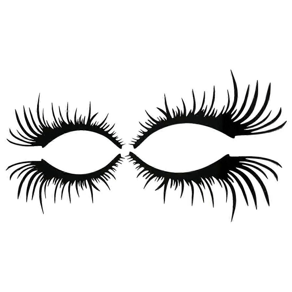 Car Headlight Eyelashes Headlight Stickers,Eyelashes Sticker,2 Pairs