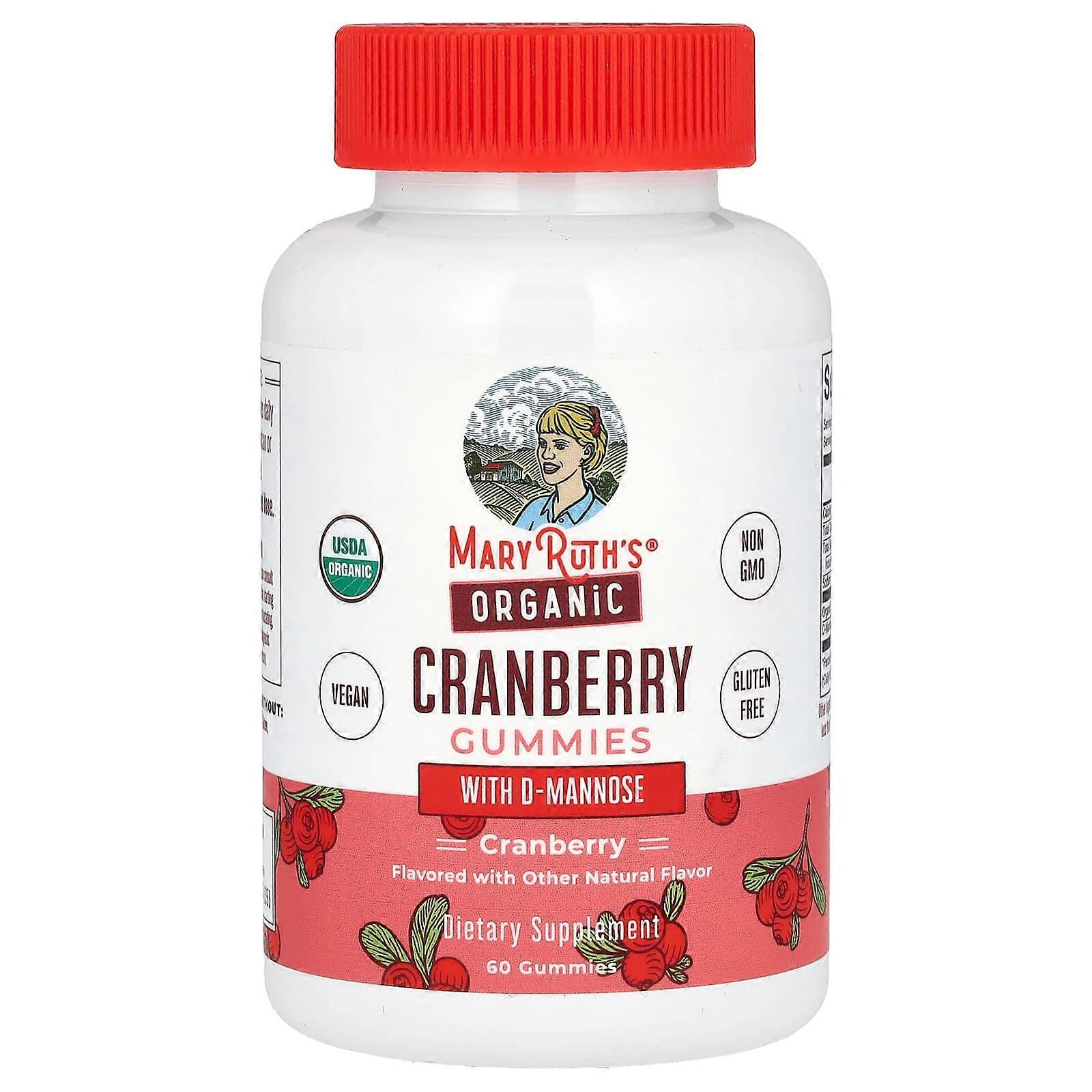Organic Cranberry Gummies with D-Mannose, 60 Gummies