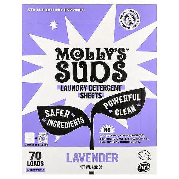 Molly's Suds, Laundry Detergent Sheets, Lavender, 35 Sheets