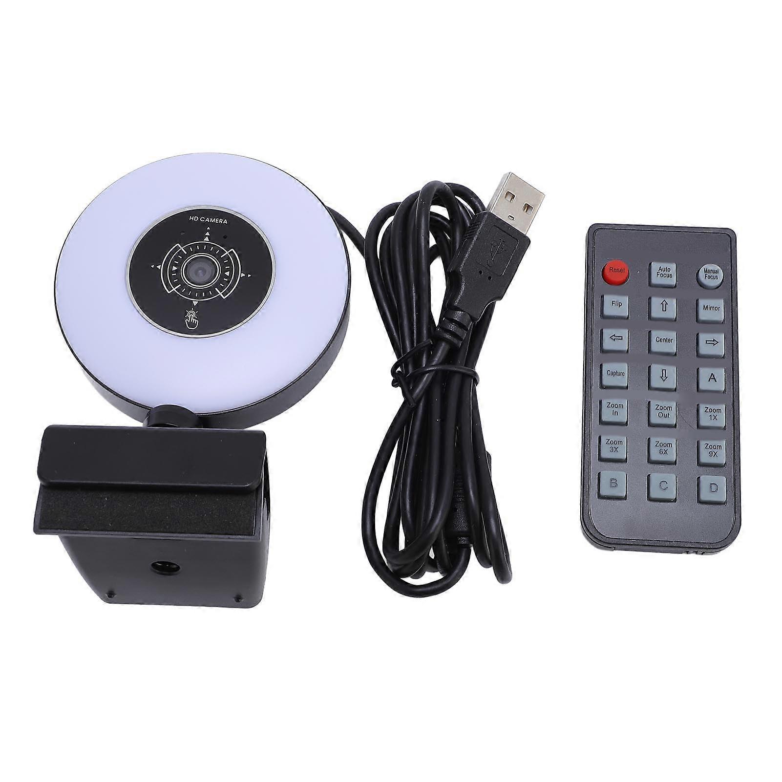 4K Webcam with Light and Microphone Remote Control AF Auto Focus USB for Computer